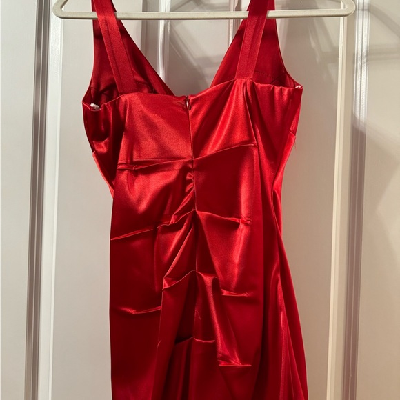 Red cocktail dress. Bought at boutique. - Picture 6 of 7